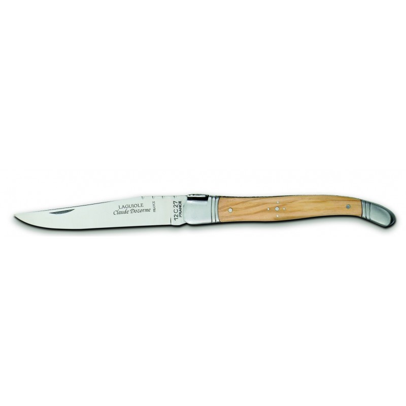 Laguiole pocket knife 3,5" black horn handle and brass bolster Laguiole pocket knife 3,5" black horn handle and brass bolster