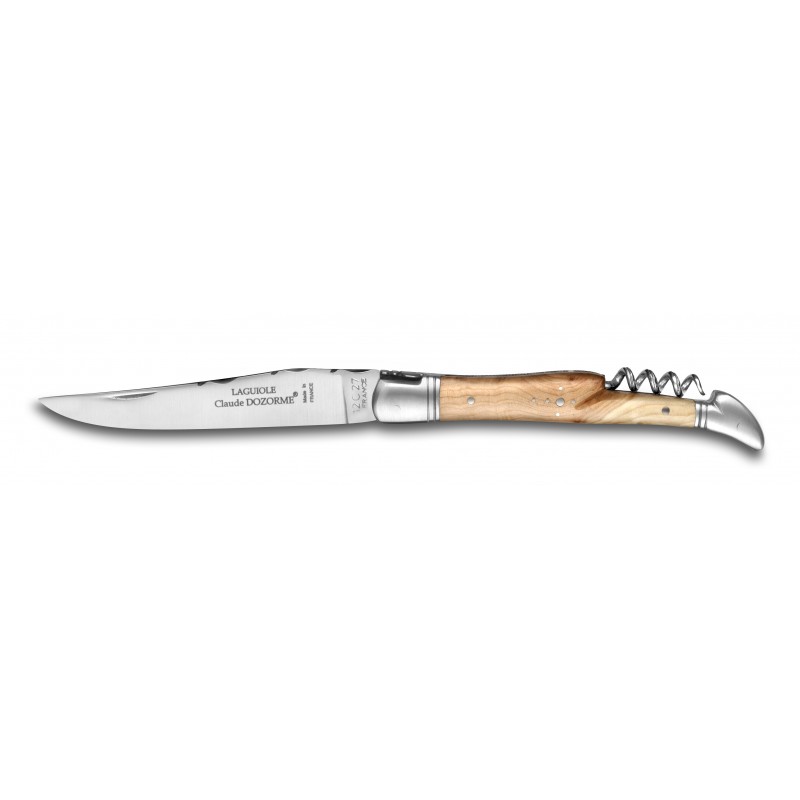 Laguiole pocket knife 4"3/4 + corkscrew rosewood handle and brass bolster Laguiole pocket knife 4"3/4 + corkscrew rosewood handle and brass bolster