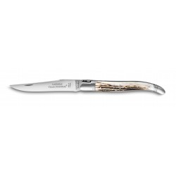 Laguiole classic pocket knife 4"3/4 stag woods handle and brass bolster