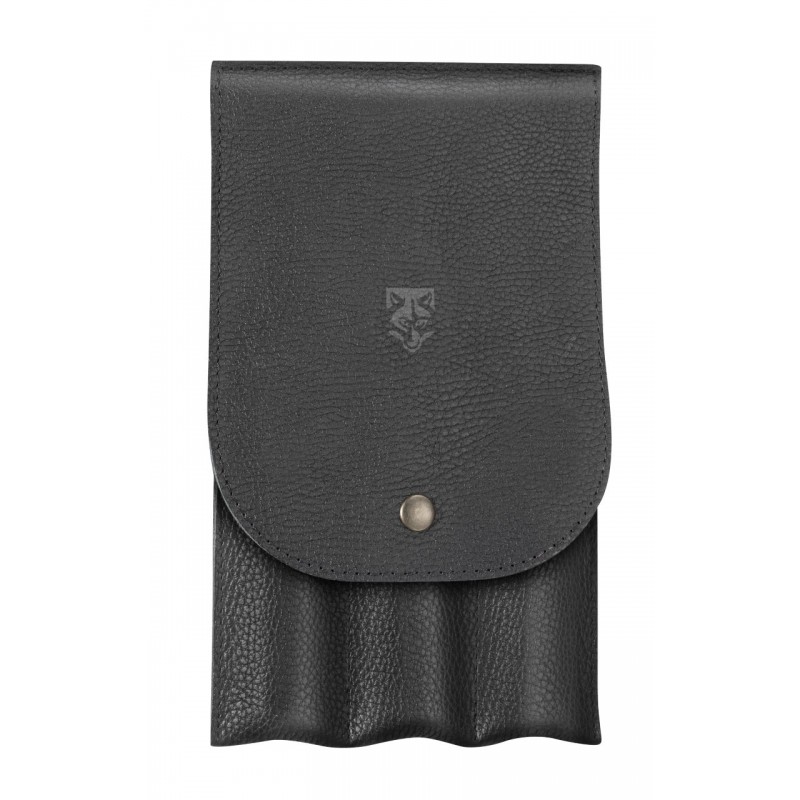 Pochette cuir 3 couteaux pour service du fromage manche olivier