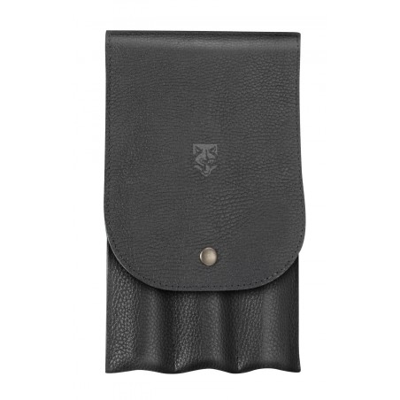 Pochette cuir 3 couteaux pour service du fromage manche olivier