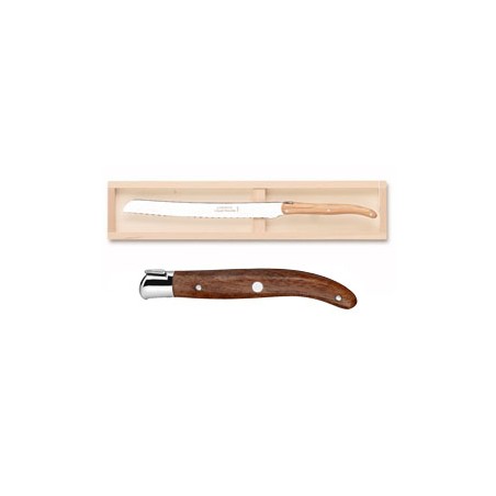 Coffret couteau à pain super Laguiole mitre inox manche nacrine ivoirine