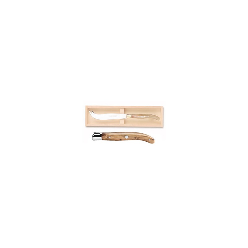 Coffret couteau à fromage super Laguiole mitre inox manche nacrine ivoirine Coffret couteau à fromage super Laguiole mitre inox manche nacrine ivoirine