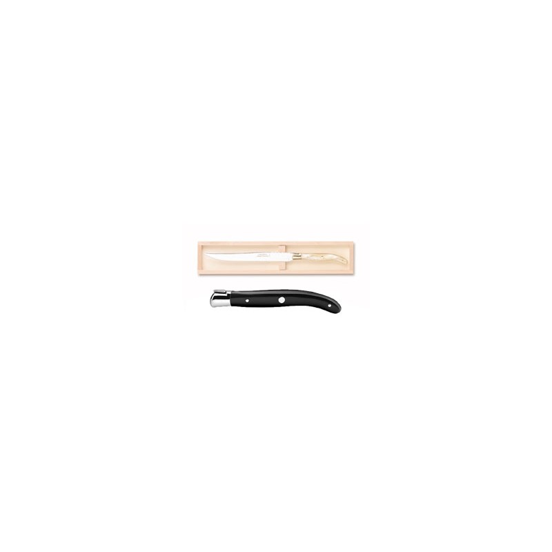 Wood box of Laguiole carving knife stainless steel bolster ivory handle Wood box of Laguiole carving knife stainless steel bolster ivory handle