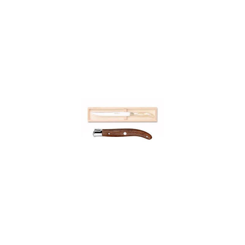 Wood box of Laguiole carving knife stainless steel bolster ivory handle Wood box of Laguiole carving knife stainless steel bolster ivory handle