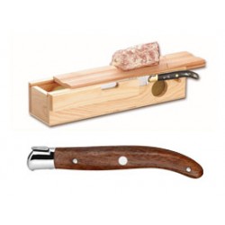 Sausage box + Laguiole carving knife stainless steel bolster ivory handle