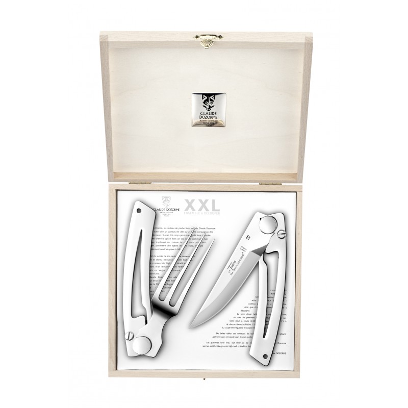 Coffret hêtre service à découper 2 pièces XXL Thiers