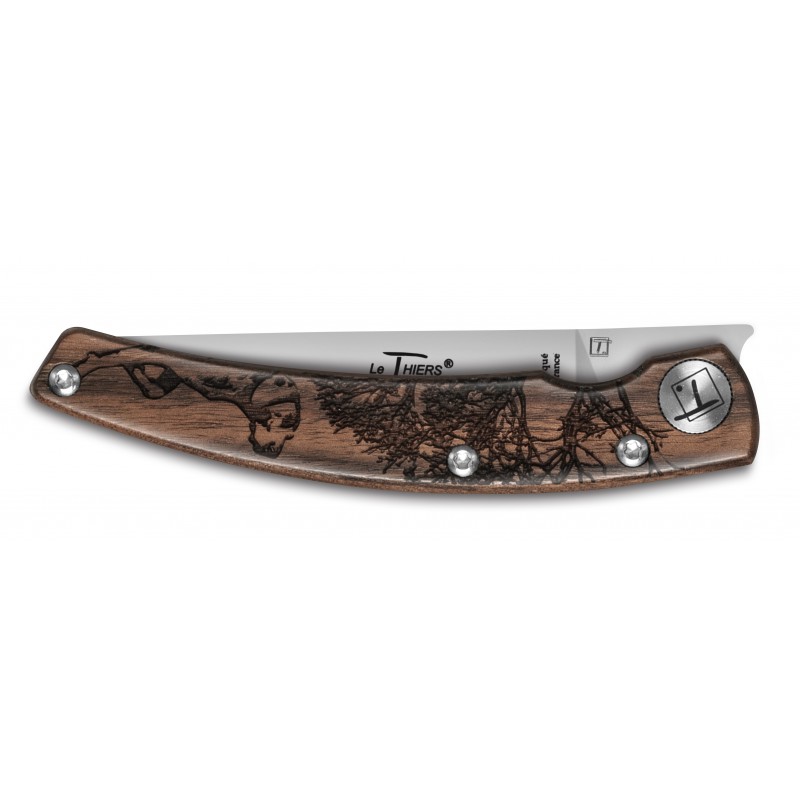 Thiers Design Animalis pocket knife Dog walnut handle Thiers Design Animalis pocket knife Dog walnut handle
