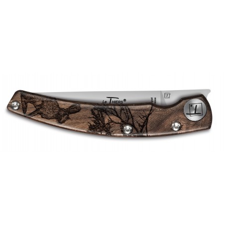 Thiers Design Animalis pocket knife Jackrabbit walnut handle