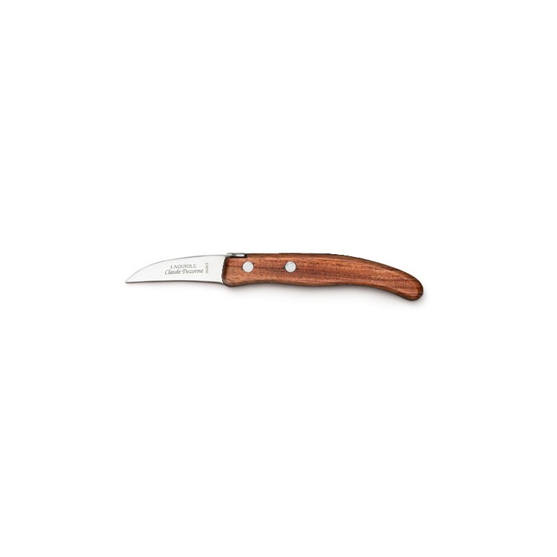 Berlingot peeling curved knife in wood handle Berlingot peeling curved knife in wood handle