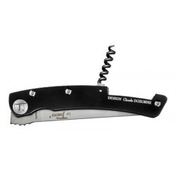Thiers pocket knife + corkscrew black handle