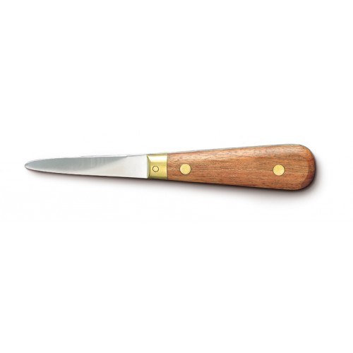Oyster knife without hilt exotic wood handle
